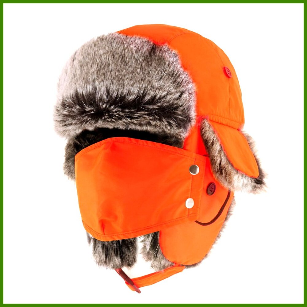 Waterproof Winter Trapper Hat with Ear Flaps and Chin Strap